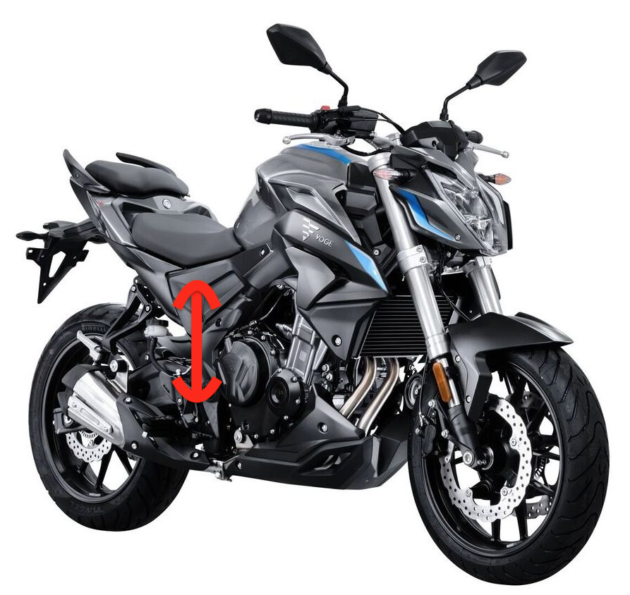 VOGE 500 Höher R/DS/AC  Tieferlegung 5cm mit Gutachten