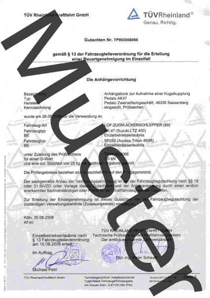 3P LOF-Gutachten für Quad ATV