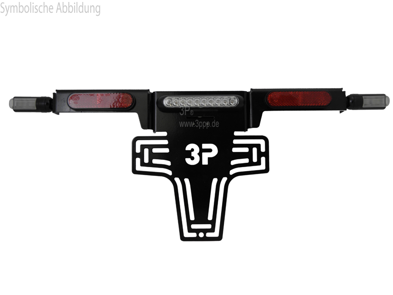 Heckträger mit Beleuchtung für VKP  Design: Kreuz